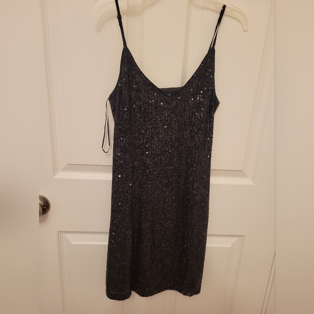 1. State Black Sequin Dress